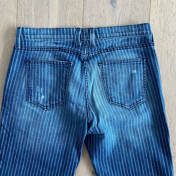Current Elliot THE FLING INDIGO PINSTRIPE DESTROY - Picture 5 of 10